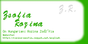 zsofia rozina business card